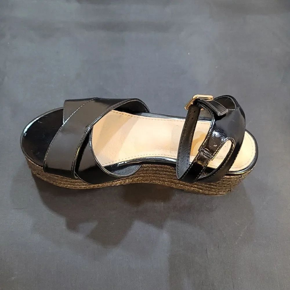 BKS CRISS-CROSS ESPADRILLE WEDGE PLATFORM SANDAL